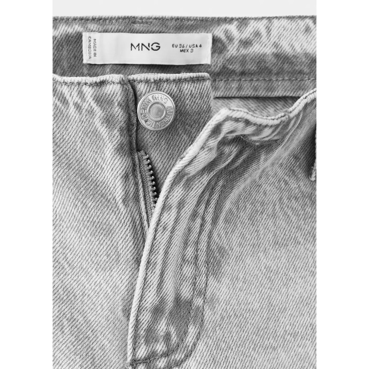 Jean bootcut taille basse gris denim, MANGO TEEN