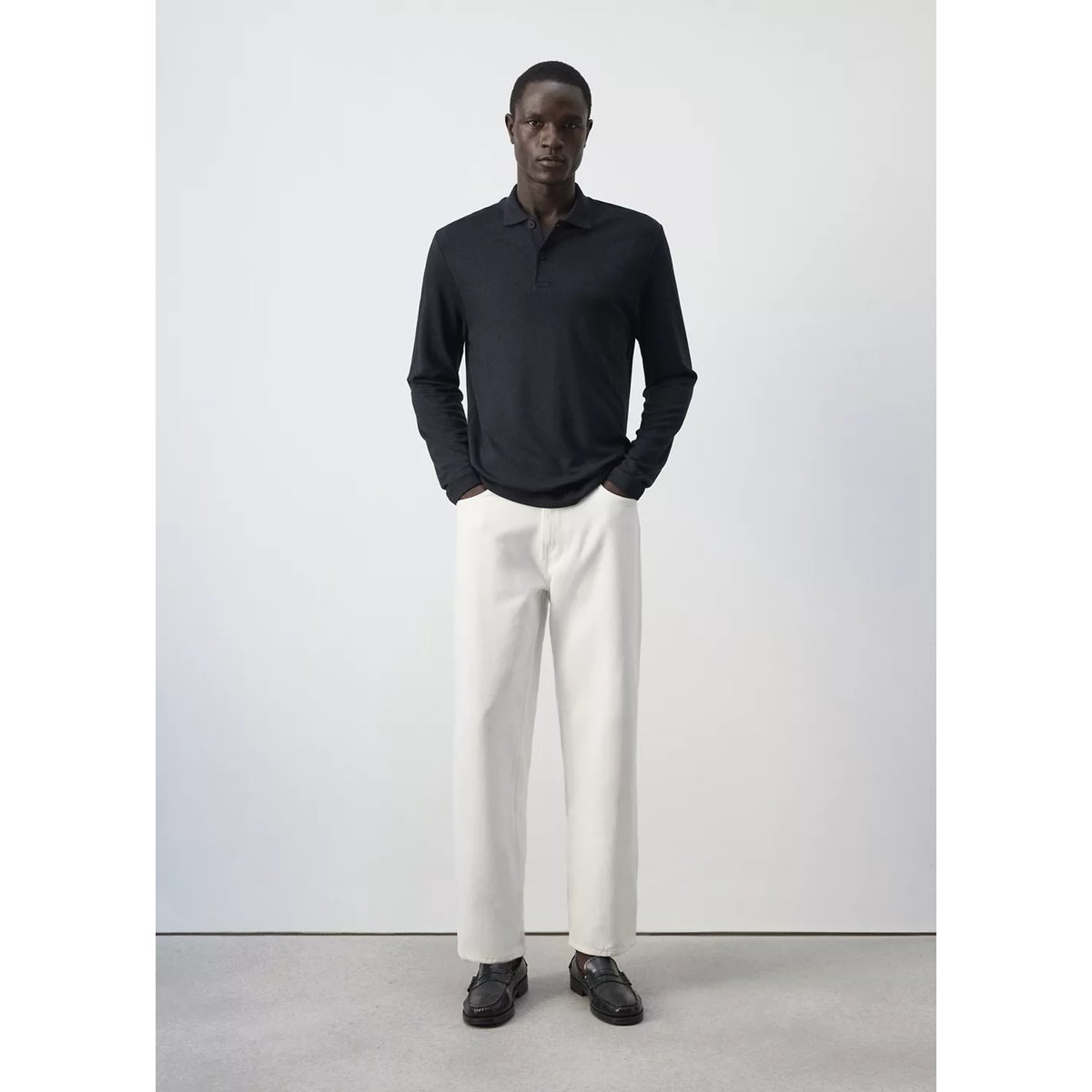 Polo 100 % coton regular-fit bleu marine, MANGO MAN