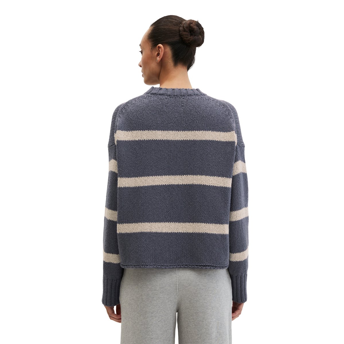 Pull oversize en coton mélangé de haute qualité bleu foncé, MARC O'POLO