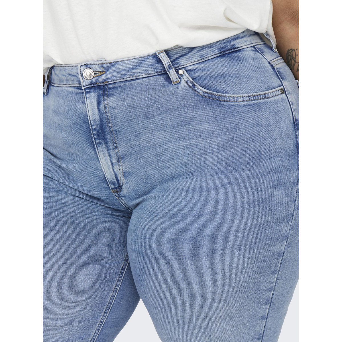 Jean À Jambe Large light blue denim, ONLY CARMAKOMA