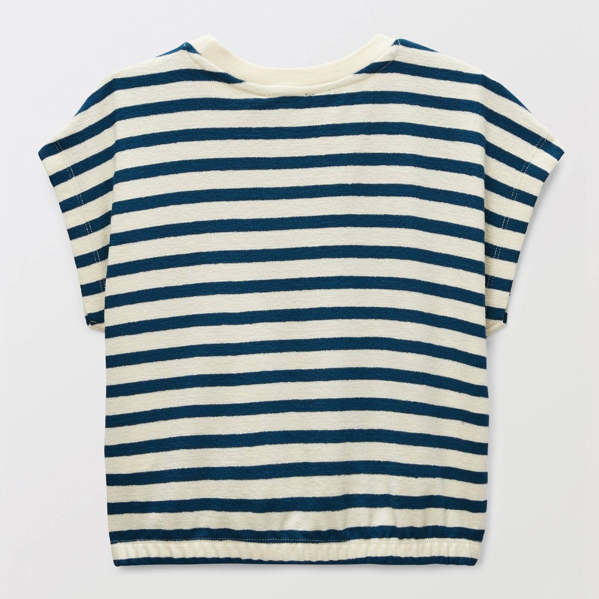 T-shirt rayé en coton prussien, MONOPRIX