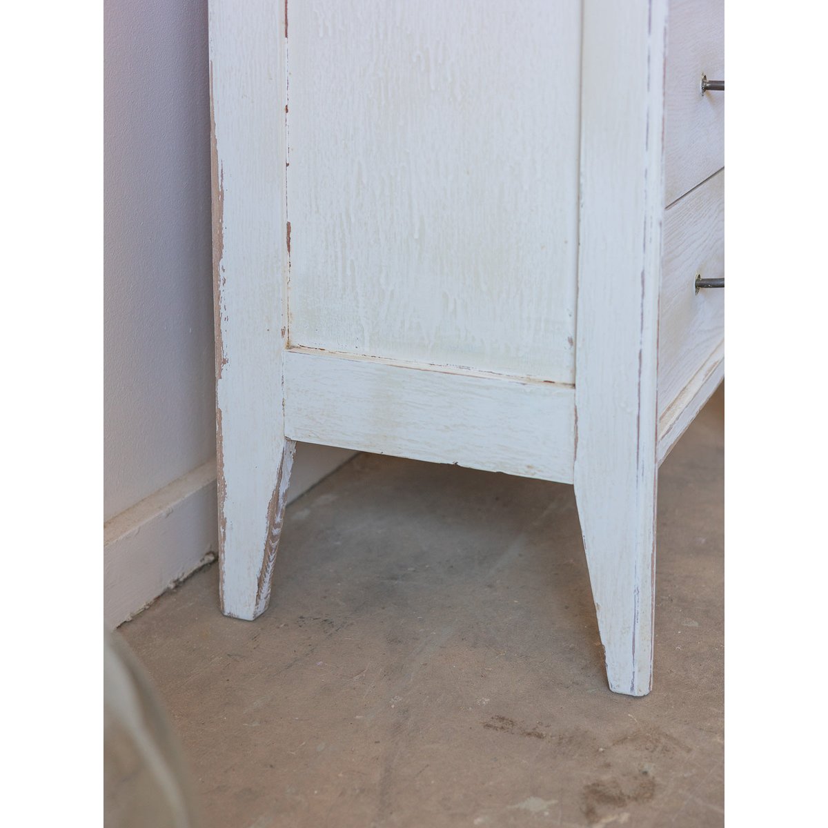 Commode blanc patiné Garance N°746 - Bon état blanc, DEBONGOUT