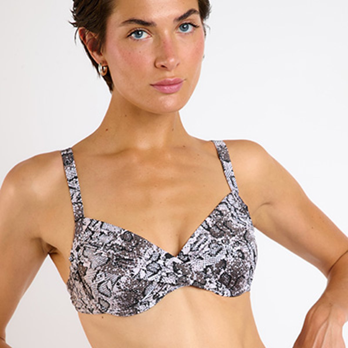 Haut de maillot balconnet Saskia - SKINARIA taupe, LIVIA