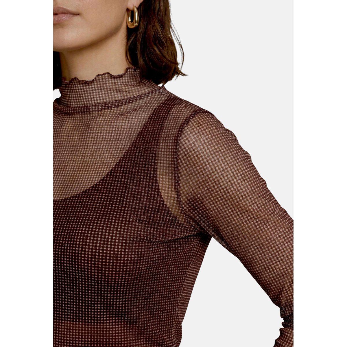 T-shirt à manches longues à motifs beige/brown, ZERO