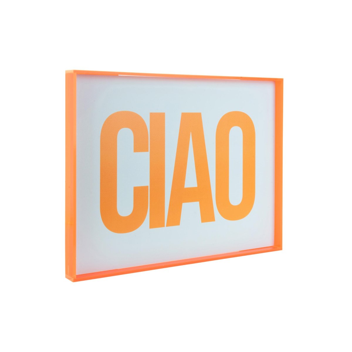 Décoration Murale Acrylique CIAO LARGE orange vif, PRESENT TIME