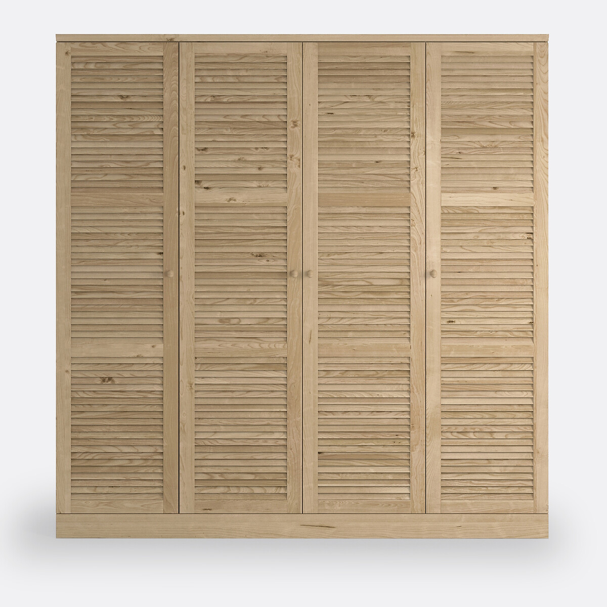 Armoire 4 portes, Mayor bois clair brut, SO'HOME