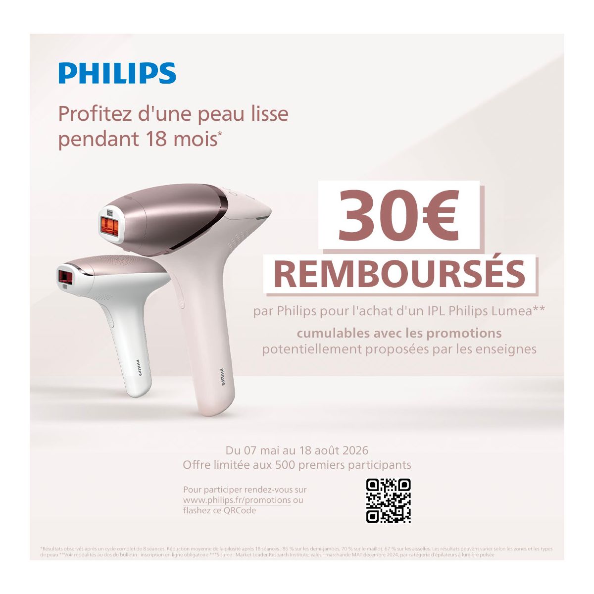 Epilateur lumière pulsée Lumea série 7000 BRI920/00 blanc, PHILIPS