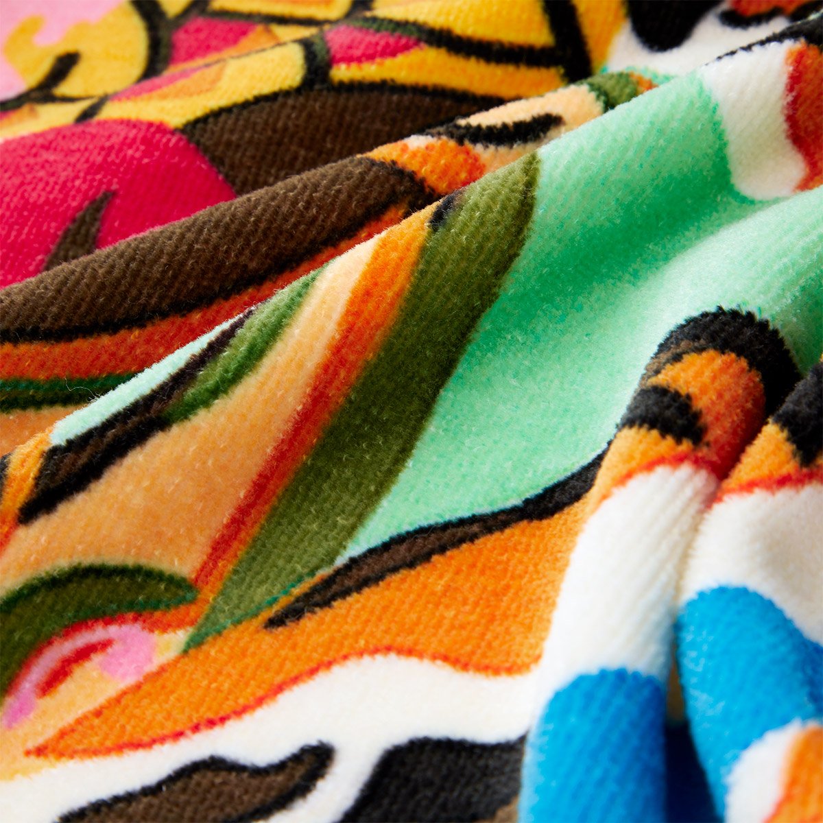 Serviette de plage en velours, K CIRCUS multicolore, KENZO HOME
