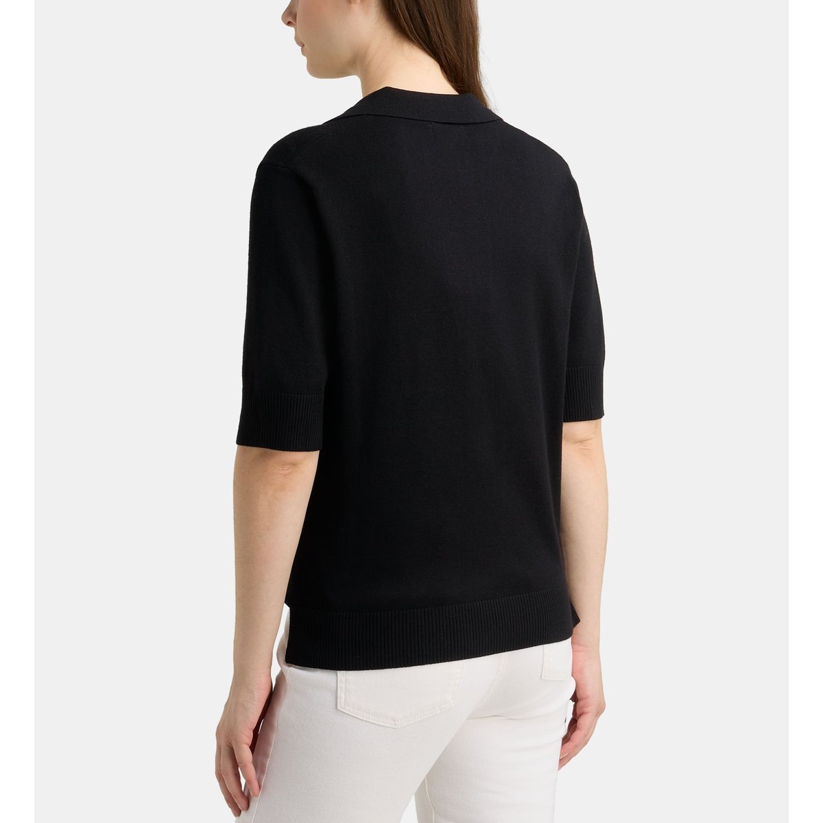 Pull droit nya polo noir, GALERIES LAFAYETTE