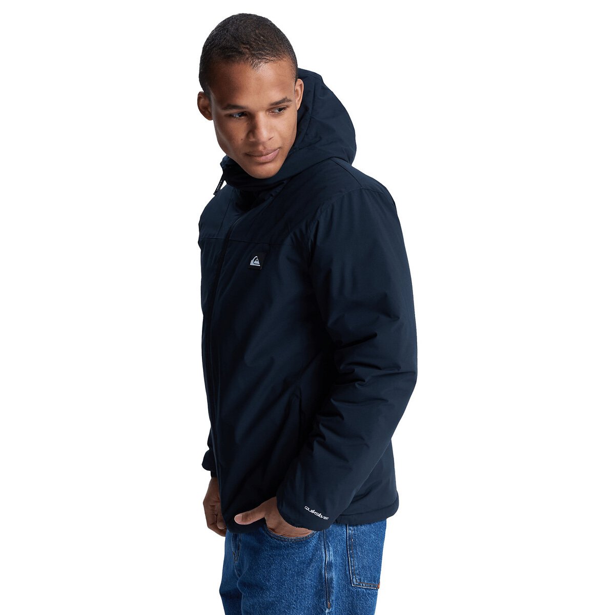 Overcast Hooded Windbreaker khaki, QUIKSILVER
