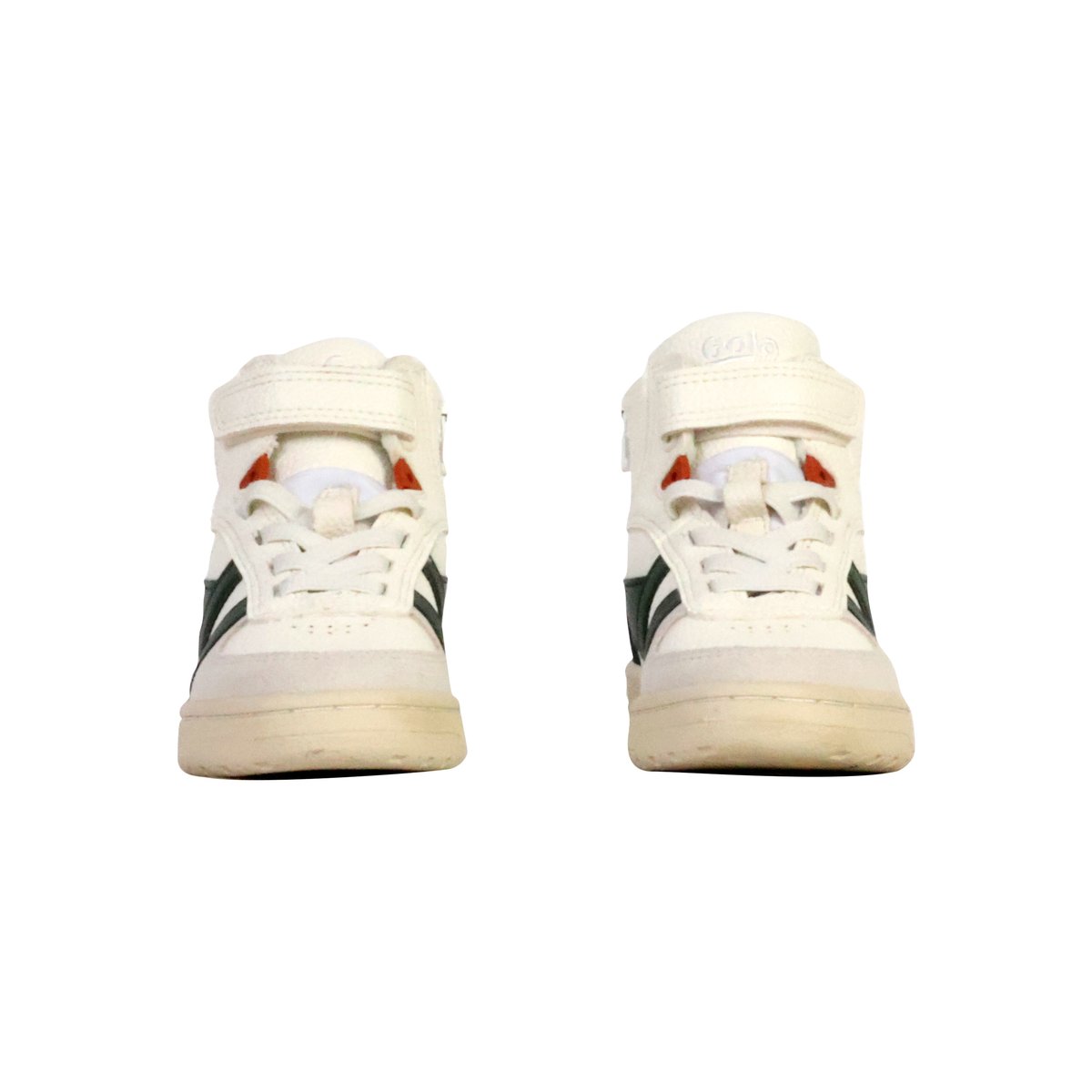 Basket Montante Cuir Talon blanc/vert/marine, GOLA