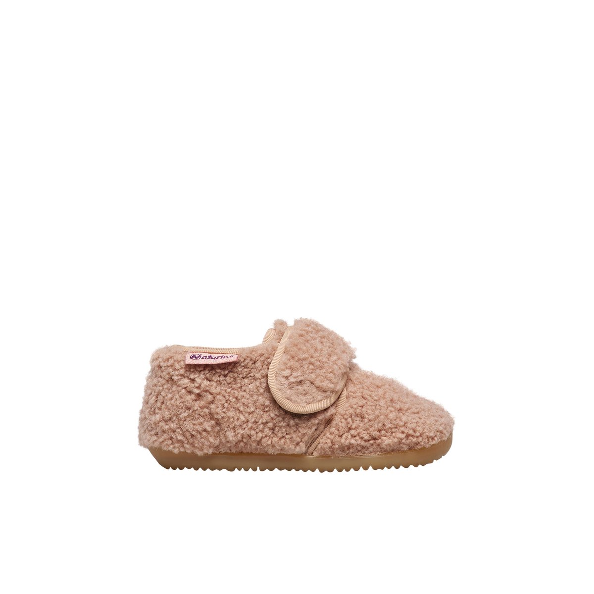 Pantoufles en laine HOME rose-, NATURINO
