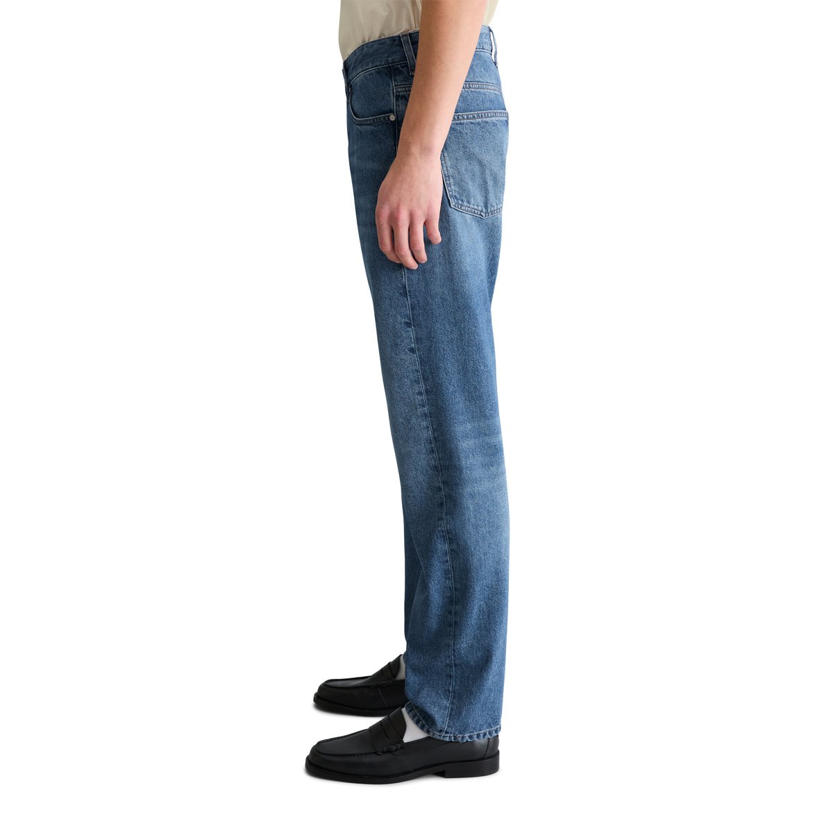 Jeans modèle Sverre droit en pur coton bio bleu moyen, MARC O’POLO DENIM