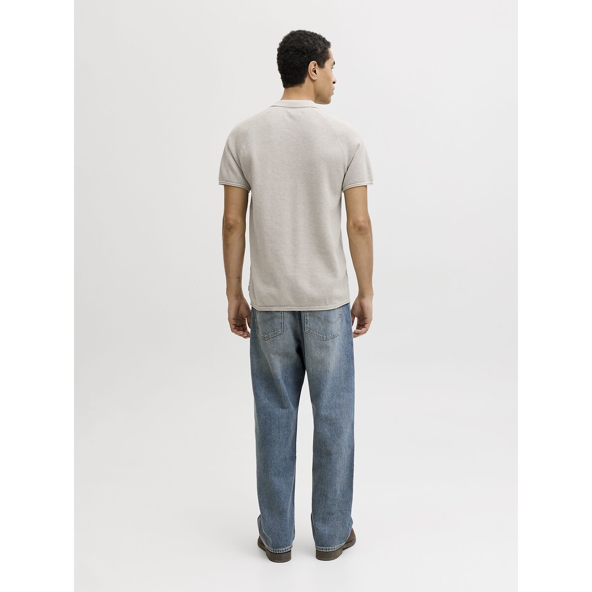 Polo en maille beige, JACK & JONES
