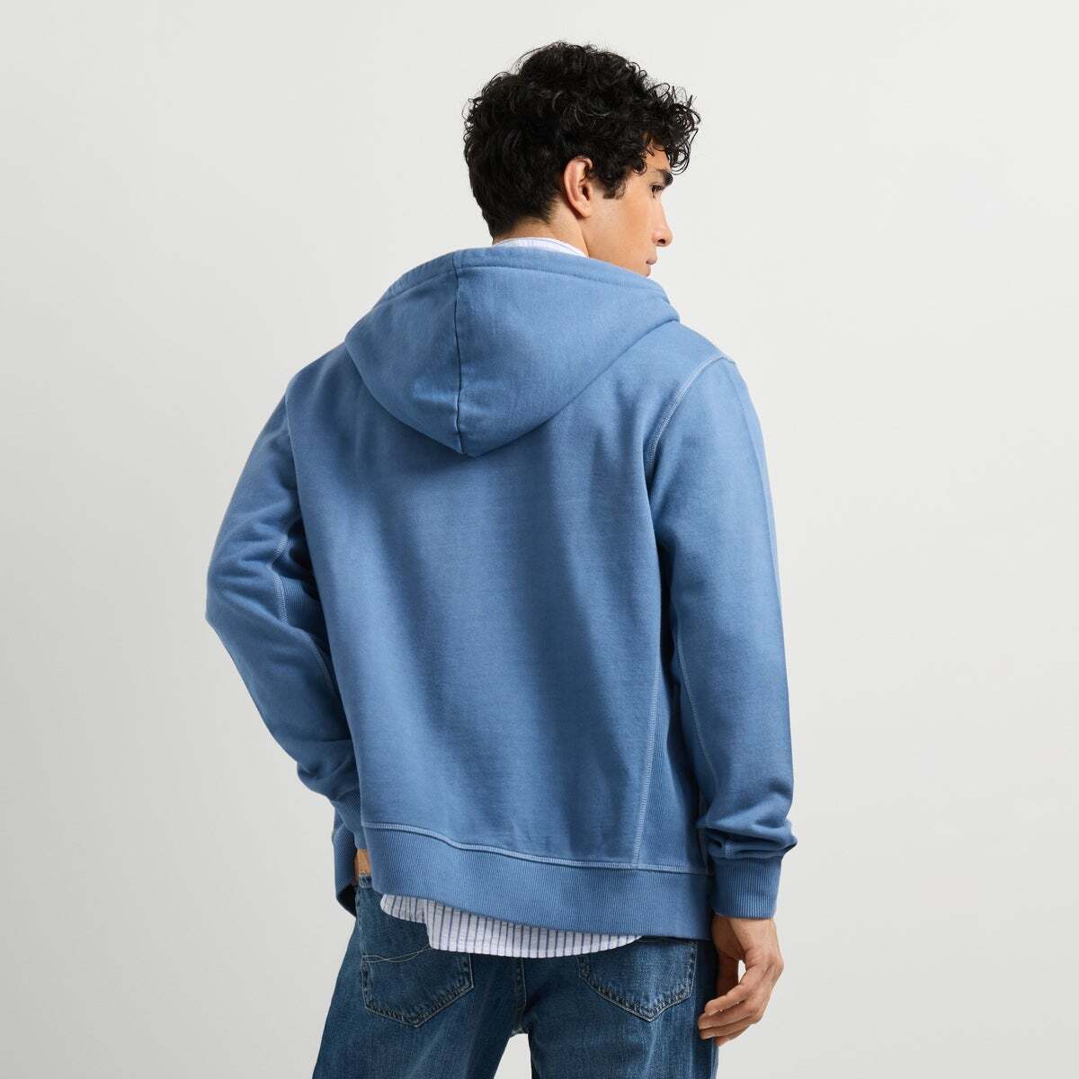 Sweat-Shirt À Capuche Et Fermeture Éclair Coupe Regular bleu mer, PEPE JEANS