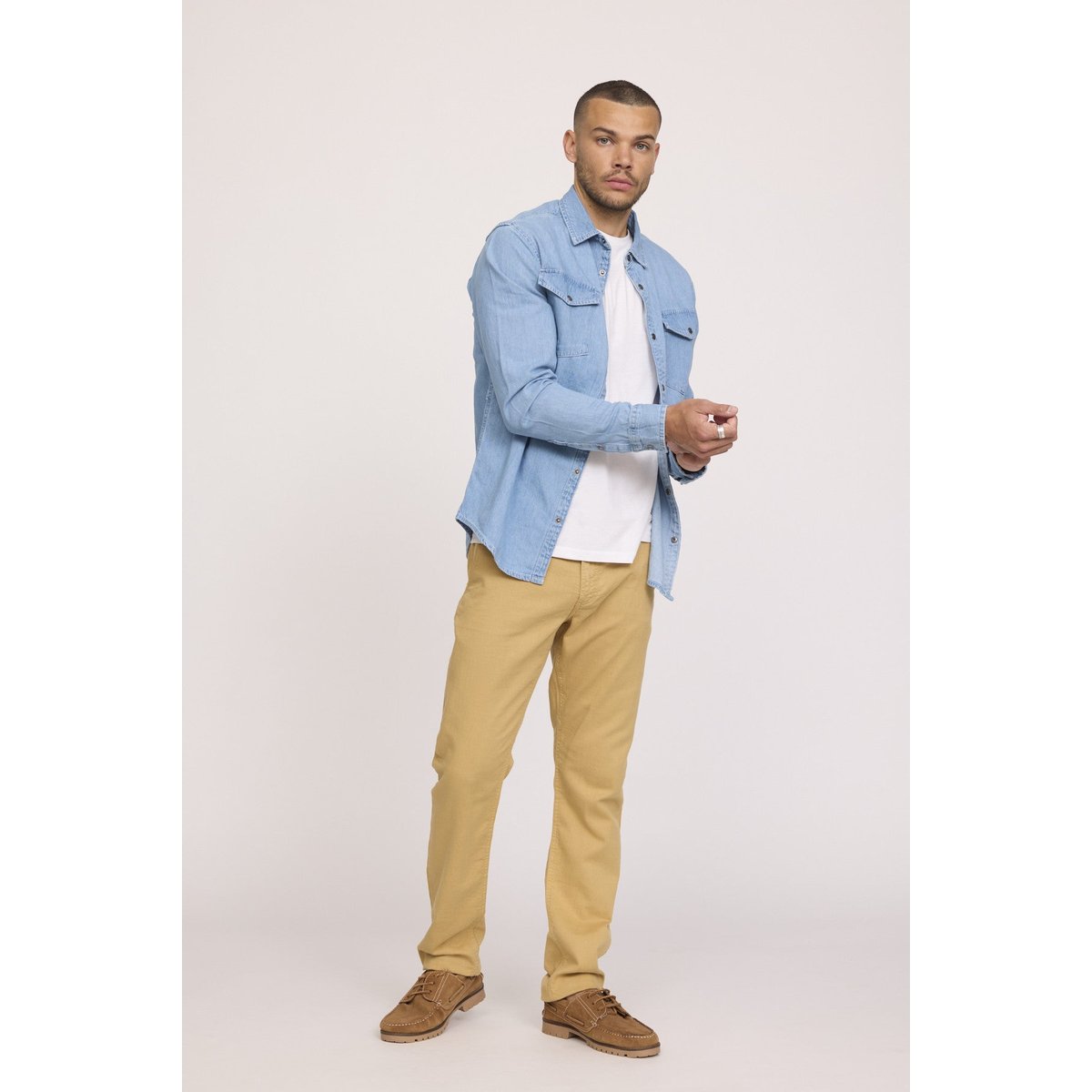 Pantalon coton straight GALANT beige, LEE COOPER