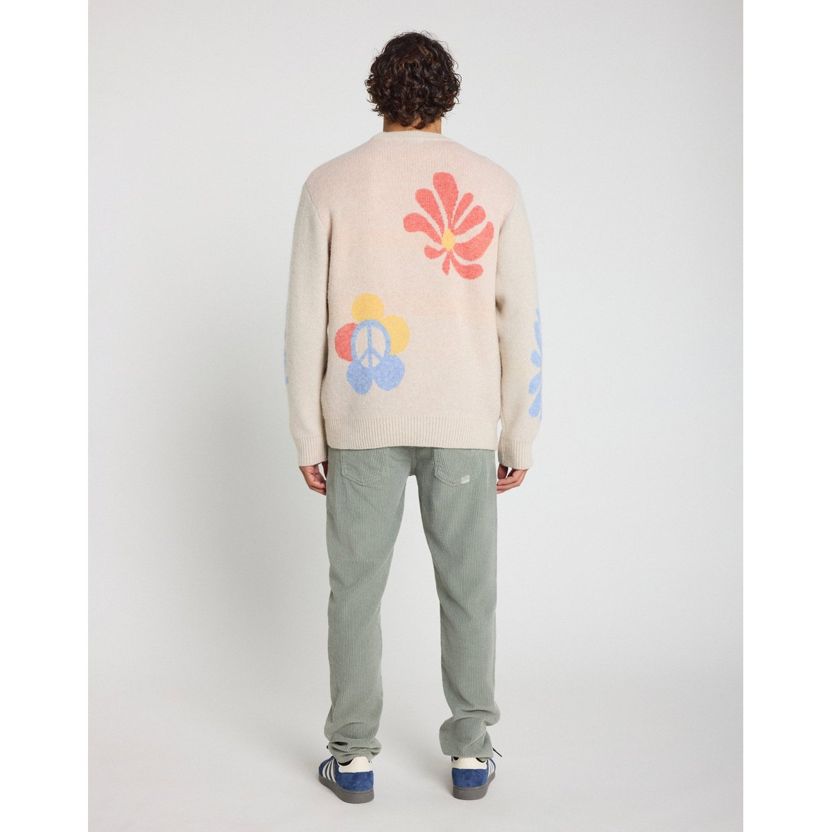 PANTALON REGULAR VELOURS DRIZZLE vert, PULLIN
