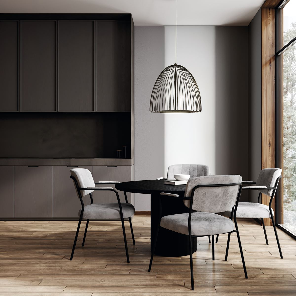 Suspension en métal design, D.46.2 , SMART noir, MANTRA