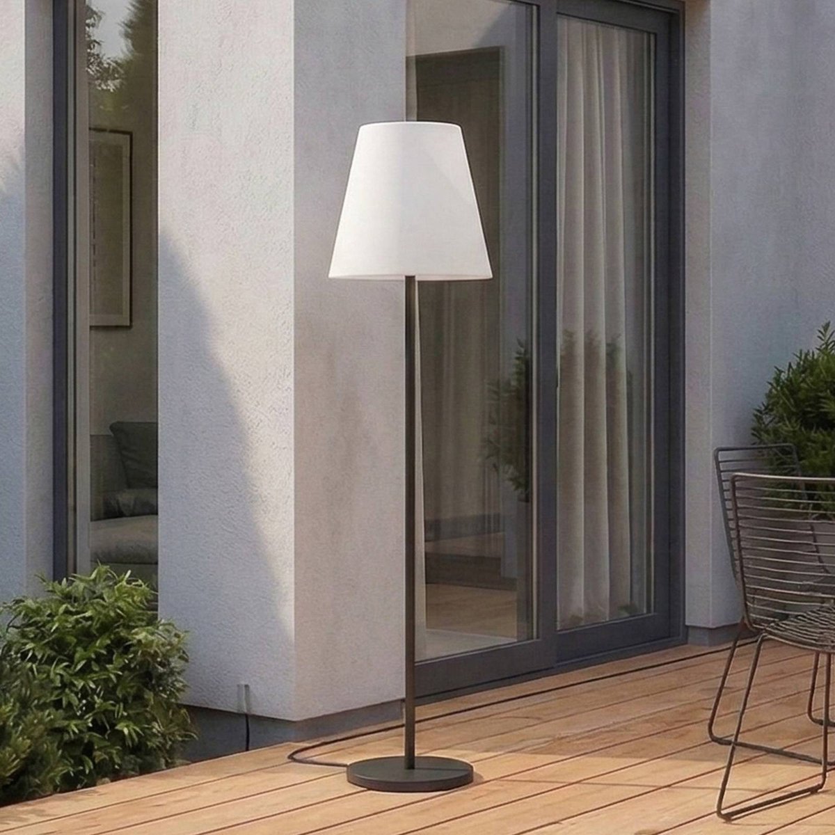 Luminaire de terrasse  moderne, Jaimy blanc, noir, LUCANDE