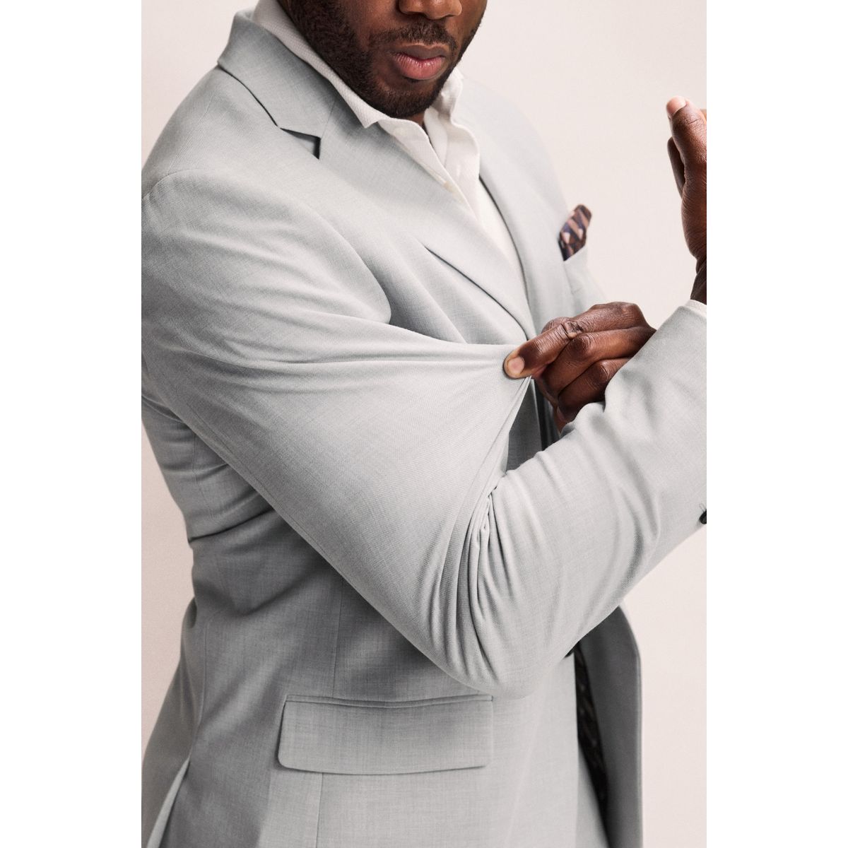 Veste de costume stretch coupe moulante gris, NEXT