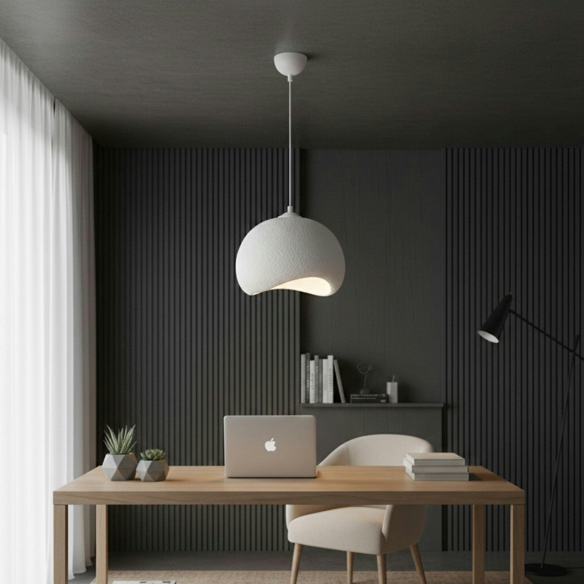 Suspension design organique en fibre de verre NOXIS blanc, PIER IMPORT