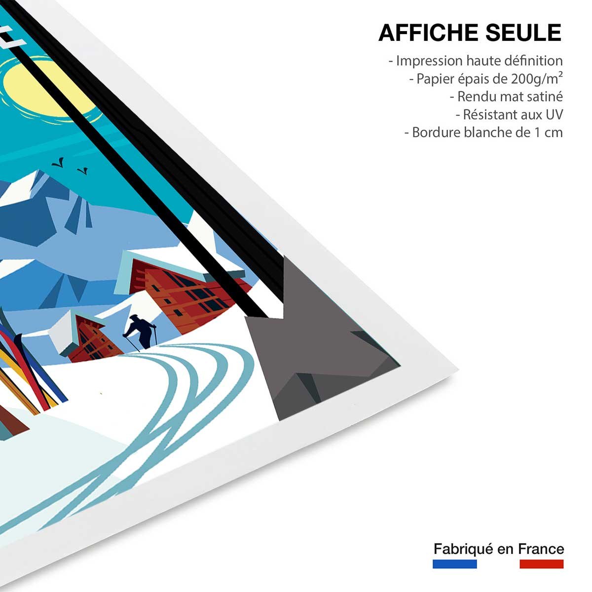 Poster de belle plagne affiche seule, HEXOA