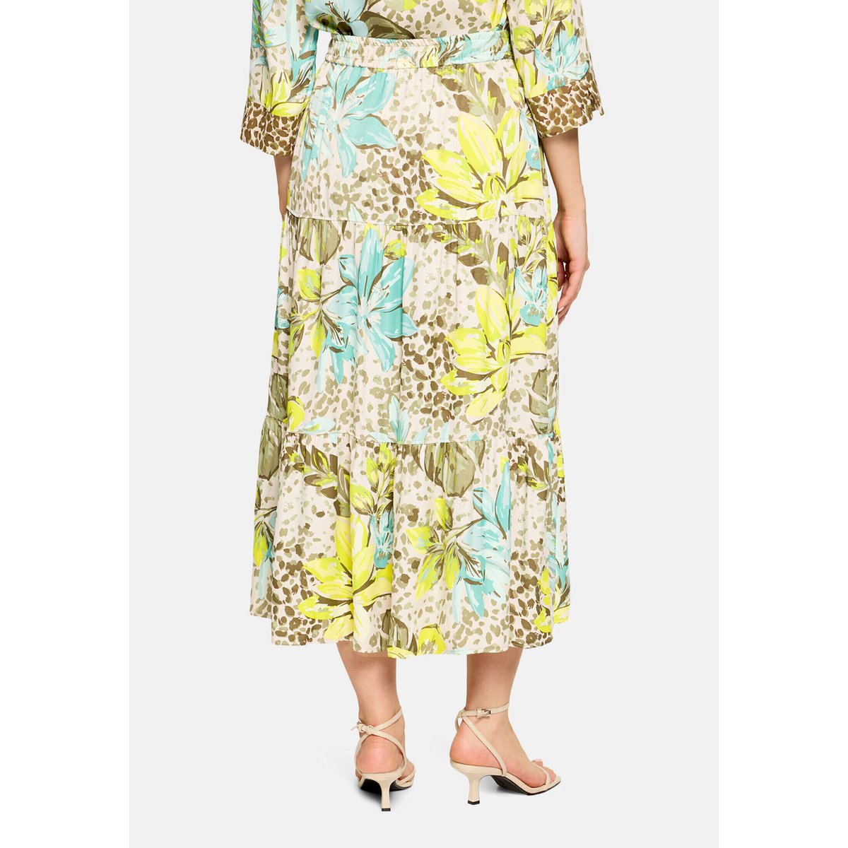 Jupe à enfiler à motifs beige/yellow, BETTY BARCLAY