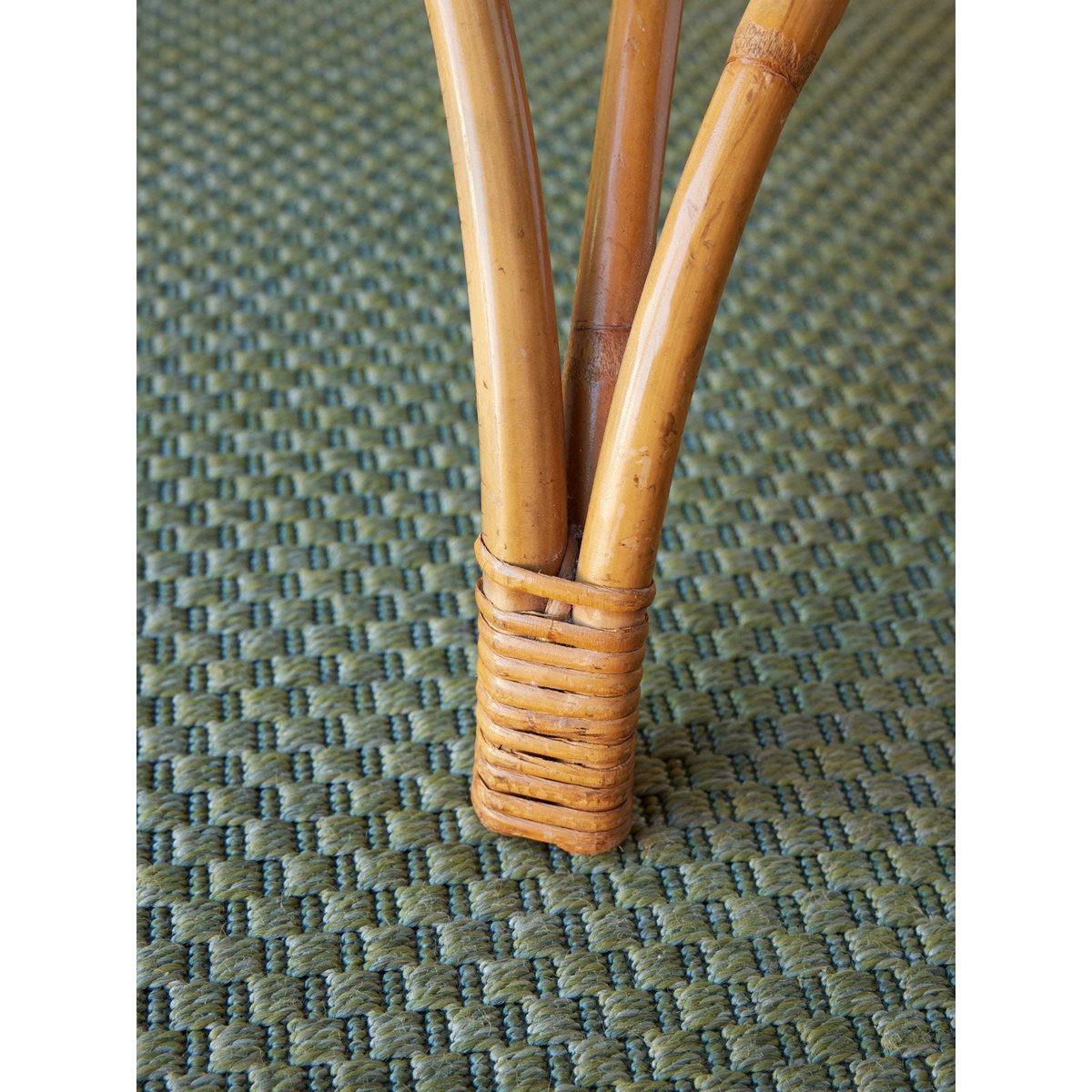 Table basse en rotin Léonie N°872 - Bon état bois clair, DEBONGOUT
