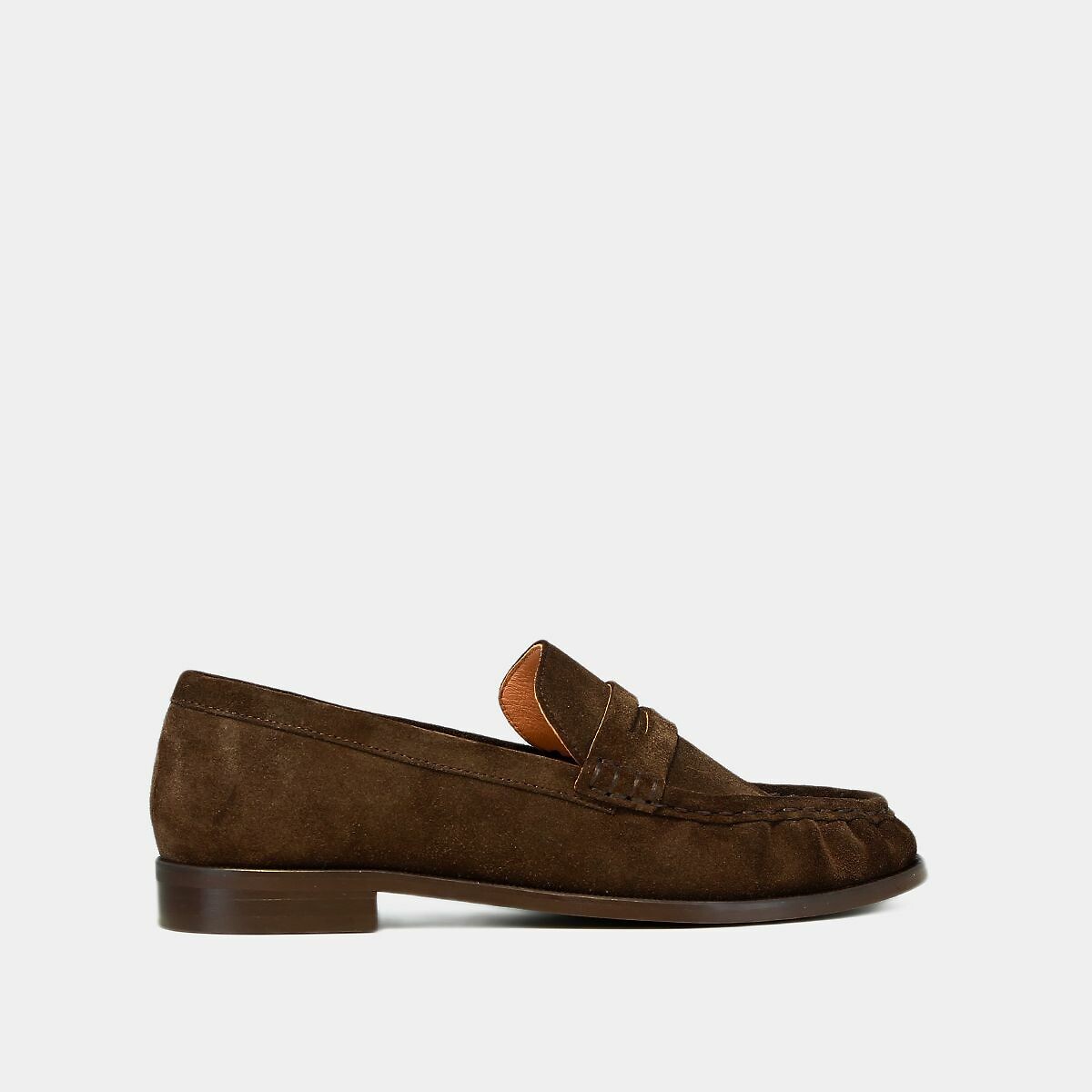 Mocassins em pele (croute), Delice castanho escuro, JONAK