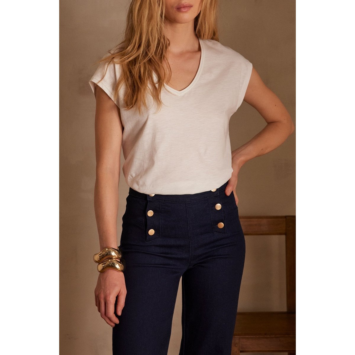 Robe pull en 100% laine LINA kaki, Maison 123