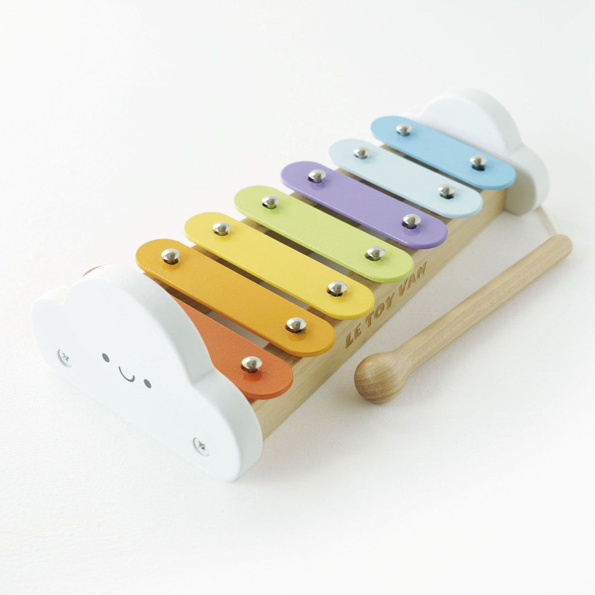 Xylophone arc-en-ciel en bois et métal blanc, LE TOY VAN