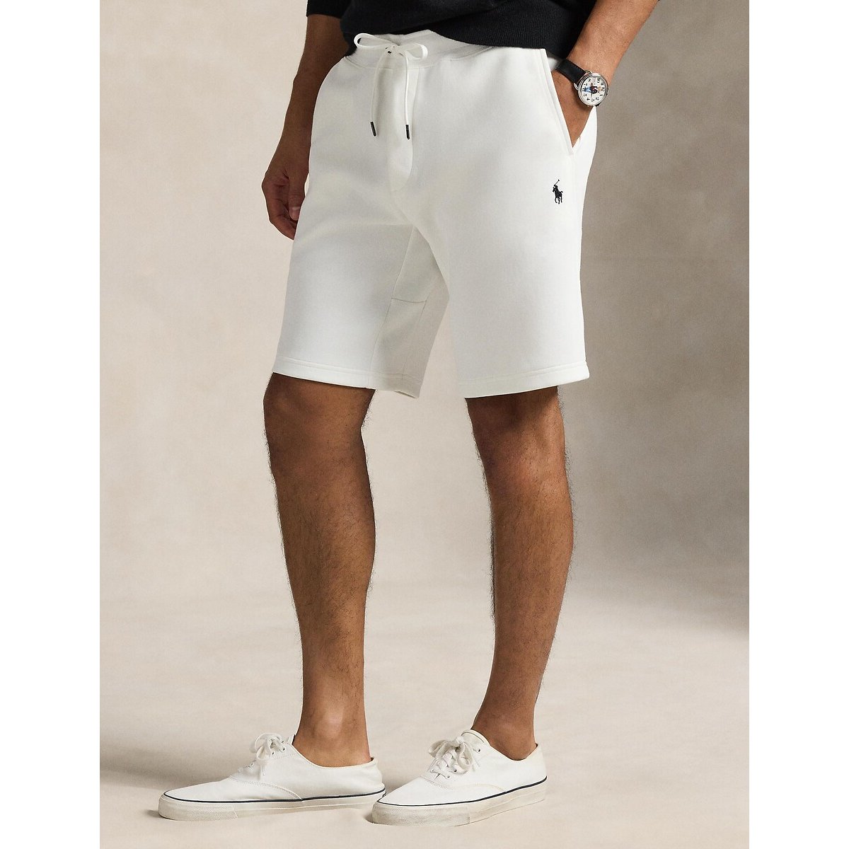Short en maille double blanc, POLO RALPH LAUREN