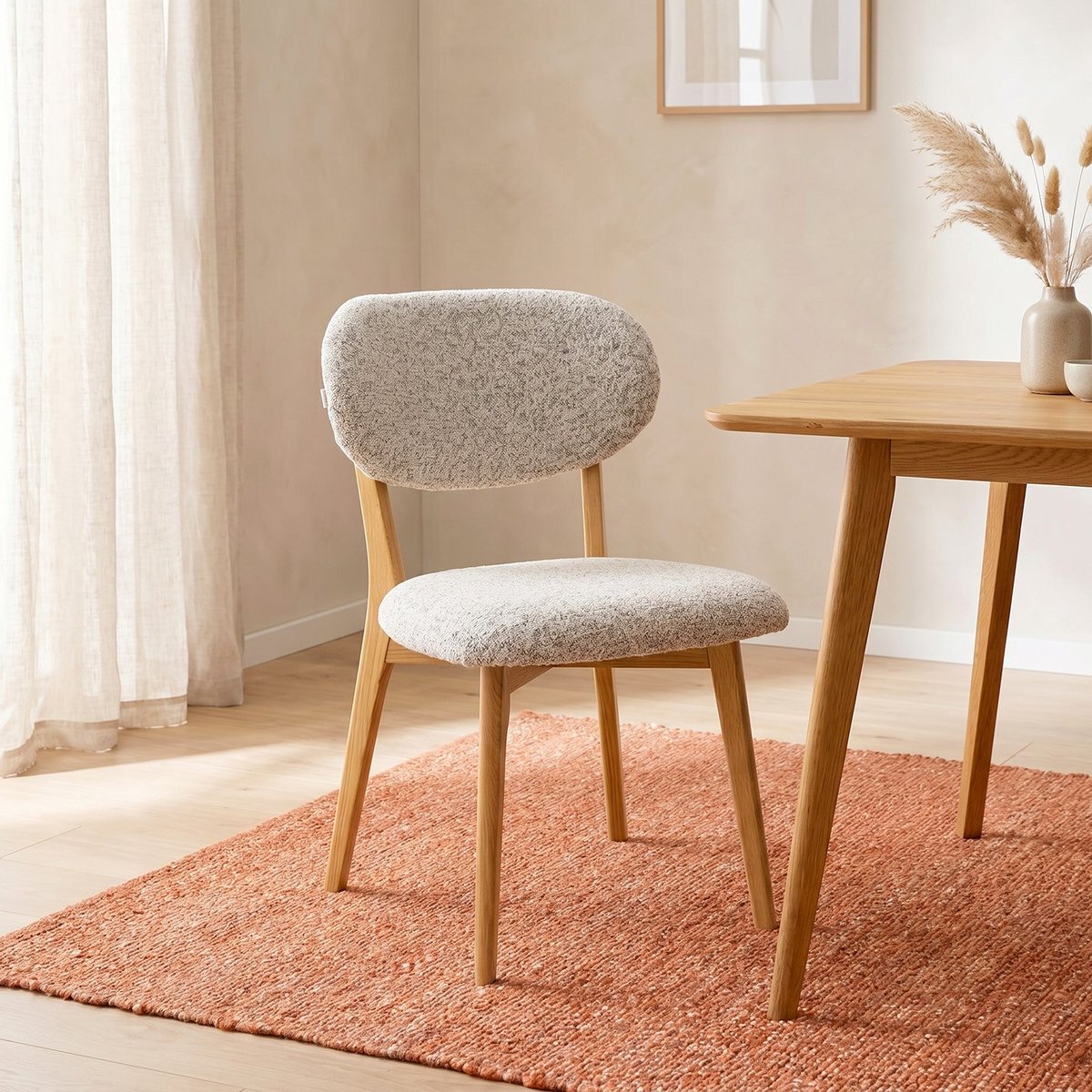 Chaise en polyester mélangé, IDA gris, KARE DESIGN