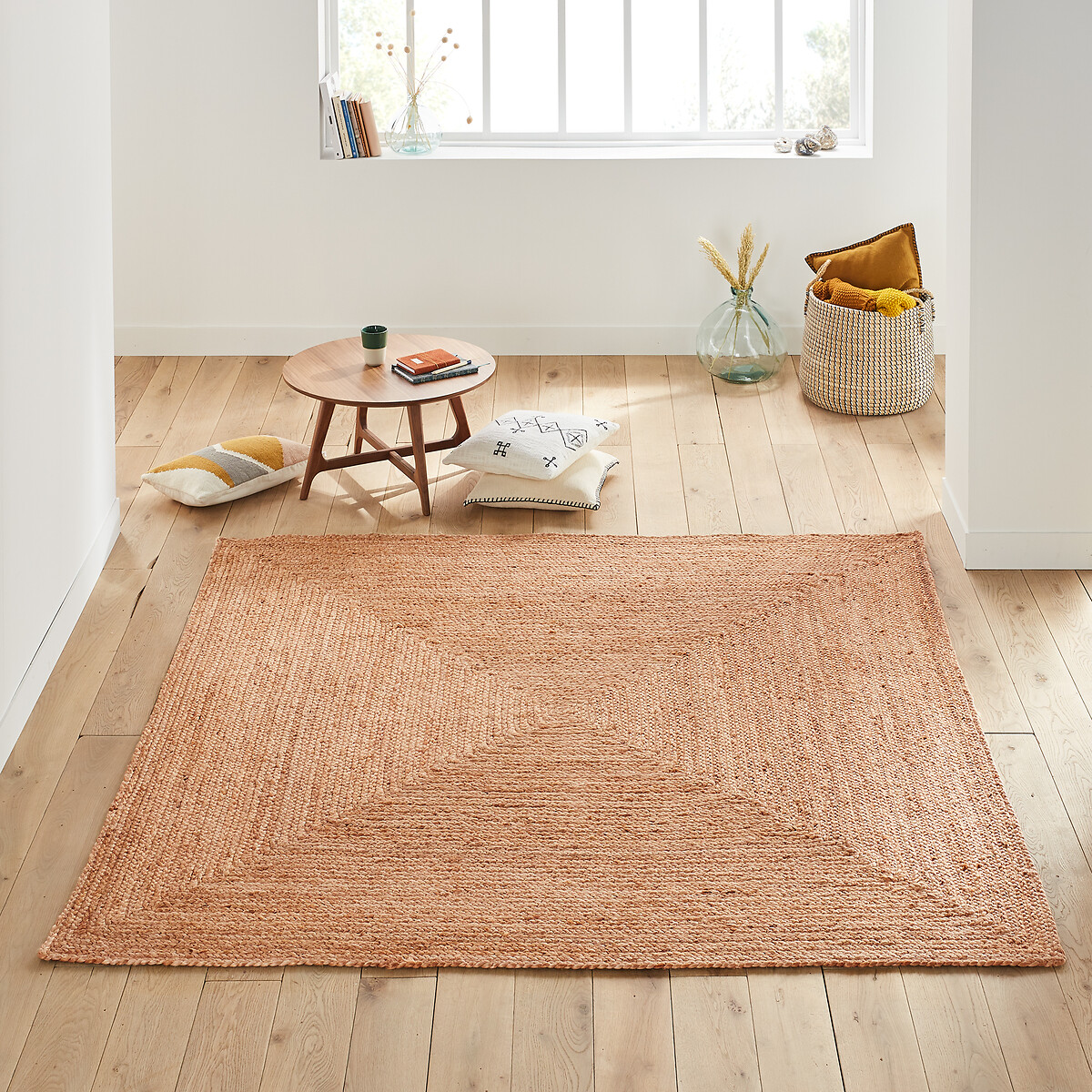 Tapis jute carré, Aftas naturel, LA REDOUTE INTERIEURS