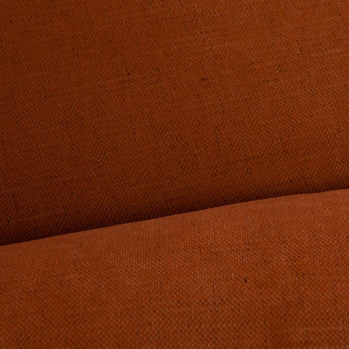 Fauteuil en tissu taupe avec piètement noir Magnum orange, AMADEUS