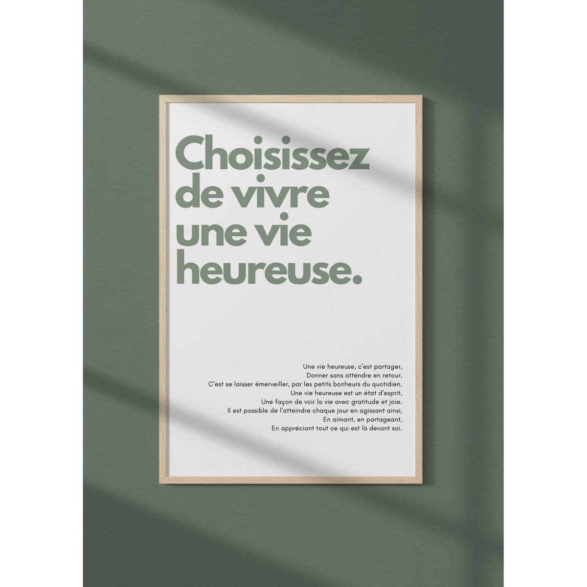 Affiche Choisissez de vivre blanc, L'AFFICHERIE