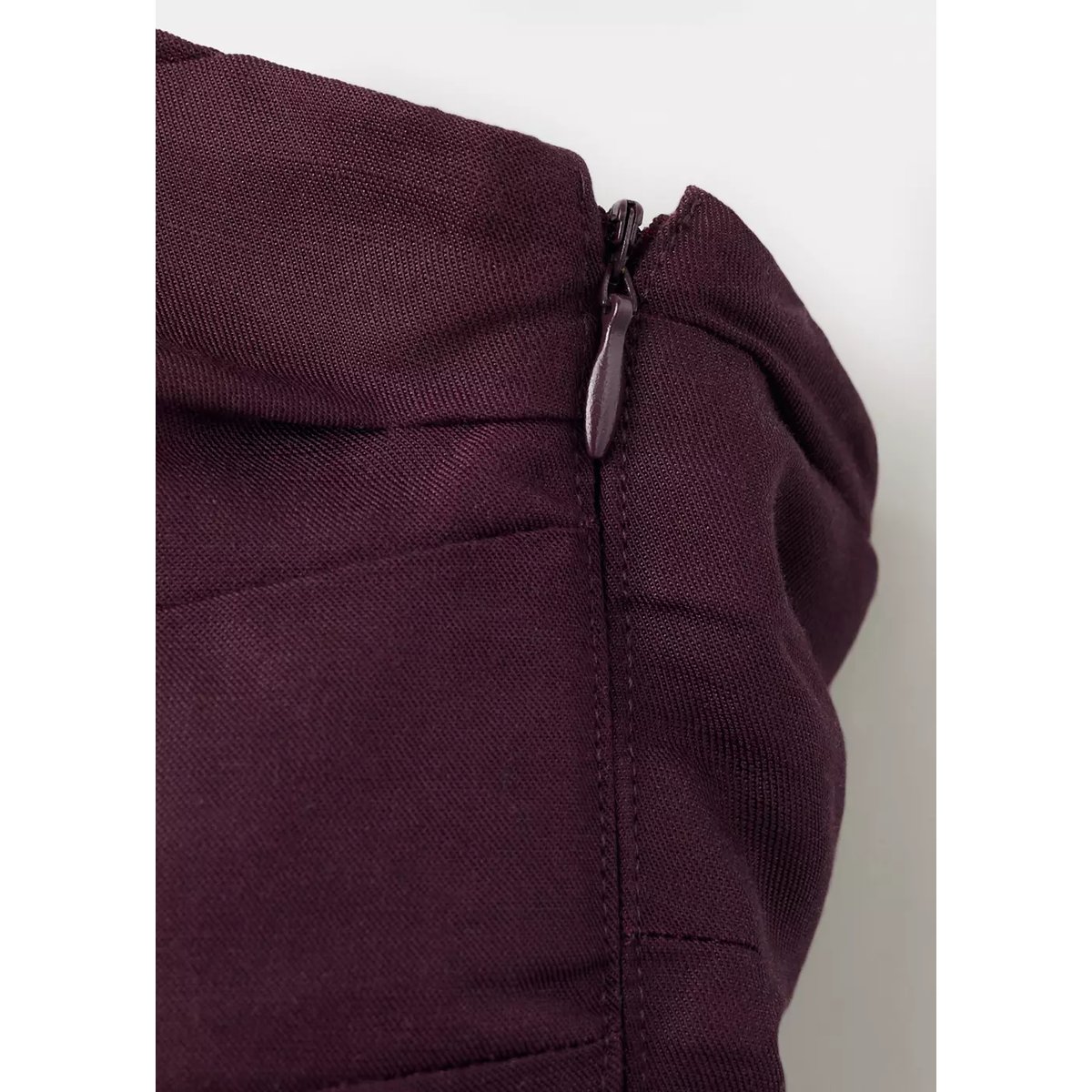 Combinaison en lin bustier lie de vin, MANGO