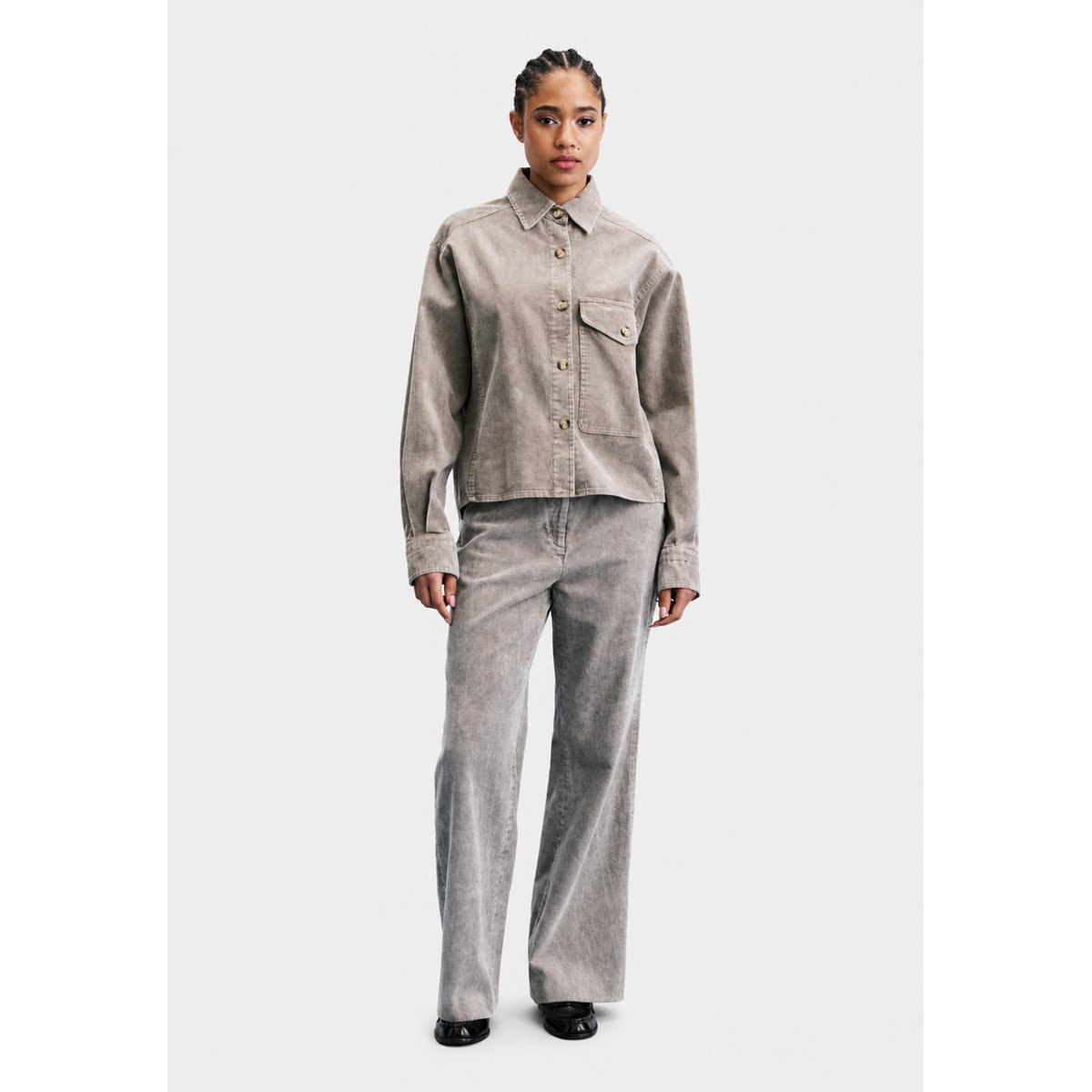 Chemise Gazi en coton GAZI gris, FRNCH