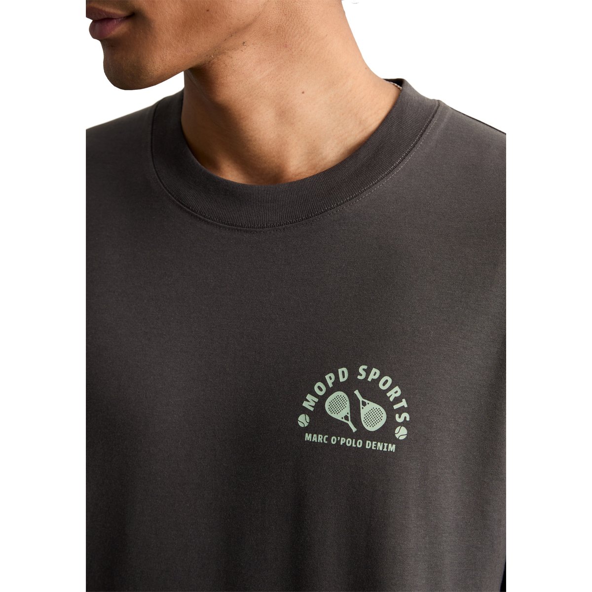 T-shirt DfC relaxed en coton bio doux gris foncé, MARC O’POLO DENIM