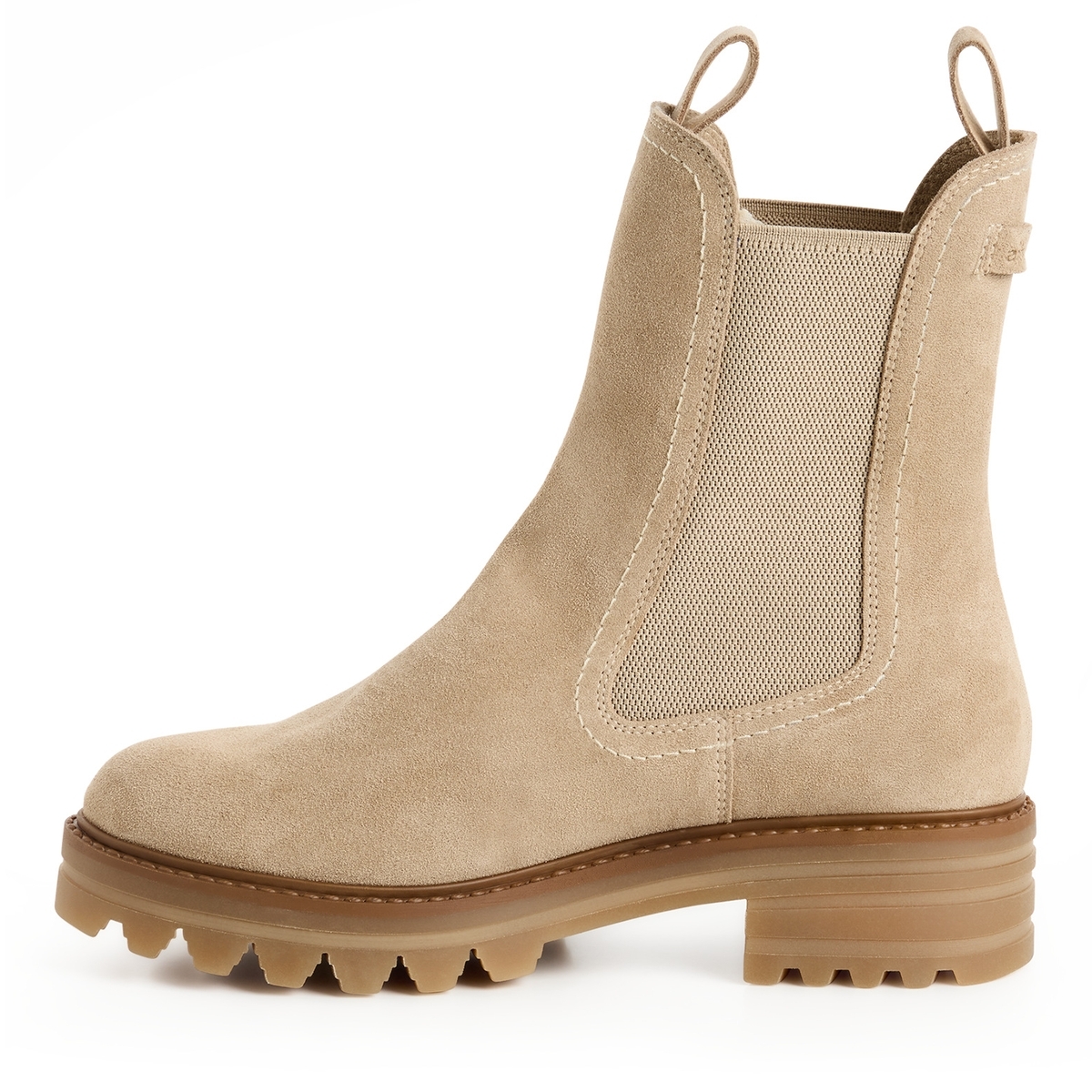 Bottine Chelsea en cuir beige beige, TAMARIS