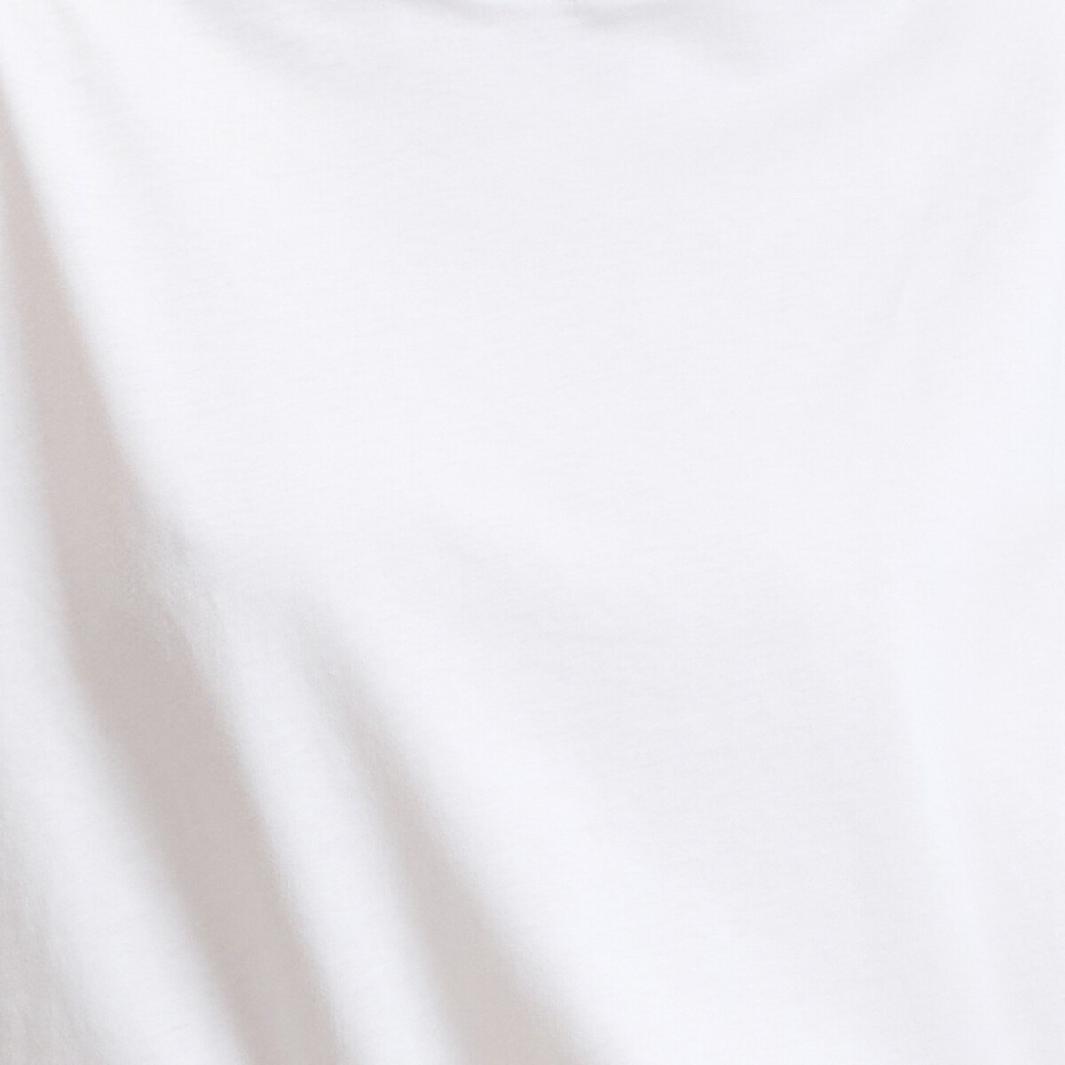 Haut de pyjama en jersey pur coton, manches courtes blanc, LA REDOUTE COLLECTIONS