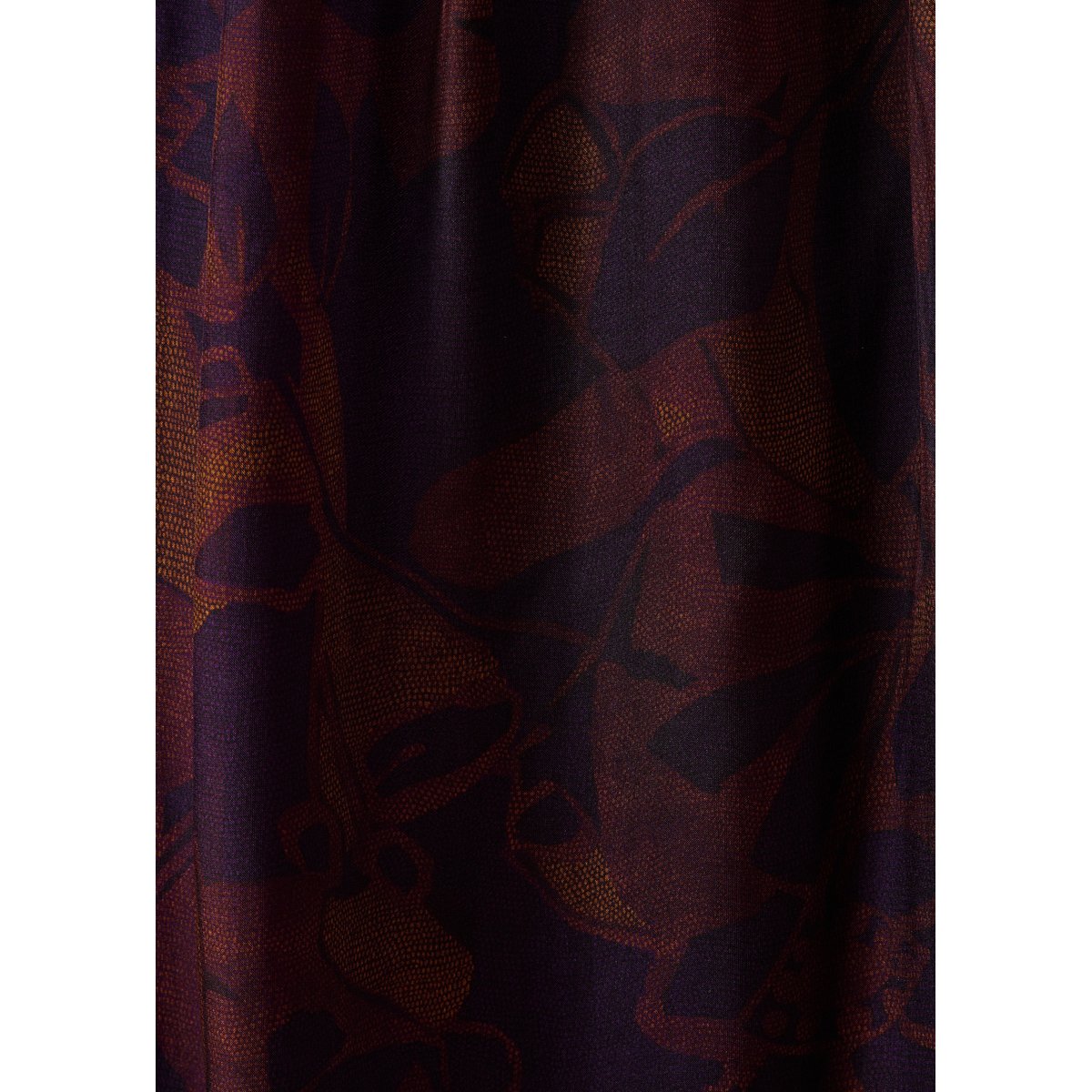 Jupe longue élastiquée à imprimé floral viola/tandoori, LA FEE MARABOUTEE