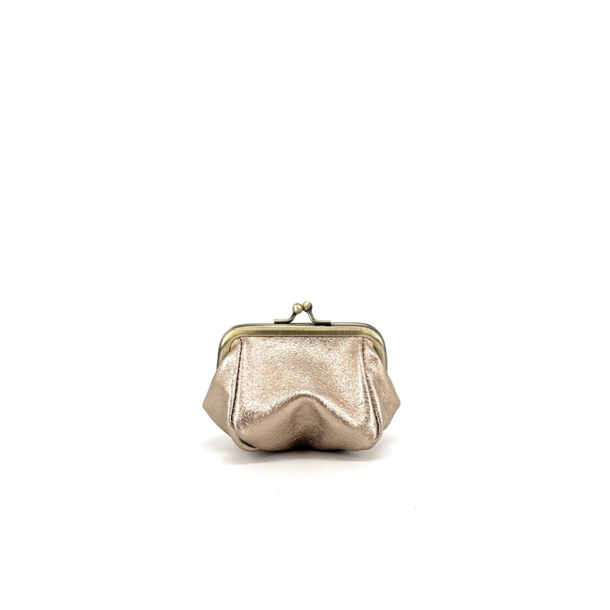 Pochette porte-monnaie en cuir irisé REINETTE champagne, OH MY BAG