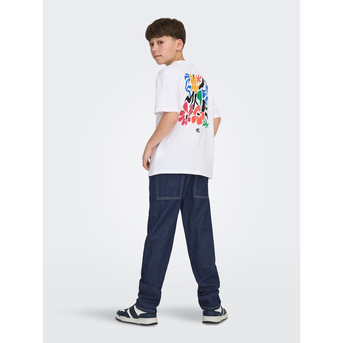 Jean À Coupe Ample dark blue denim, ONLY & SONS JUNIOR