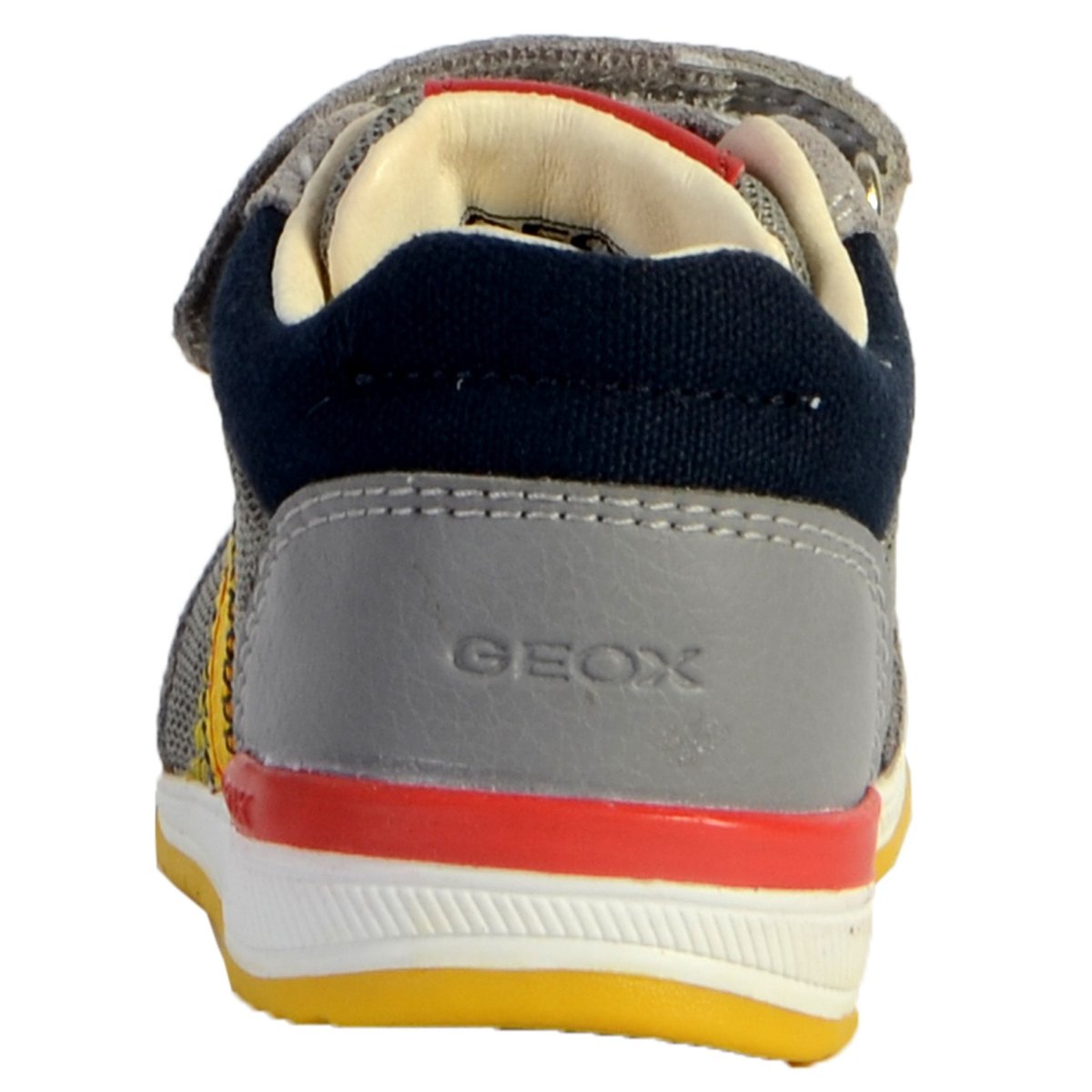Basket Bébé S B Rishon B.b - Mesh+suede gris, GEOX