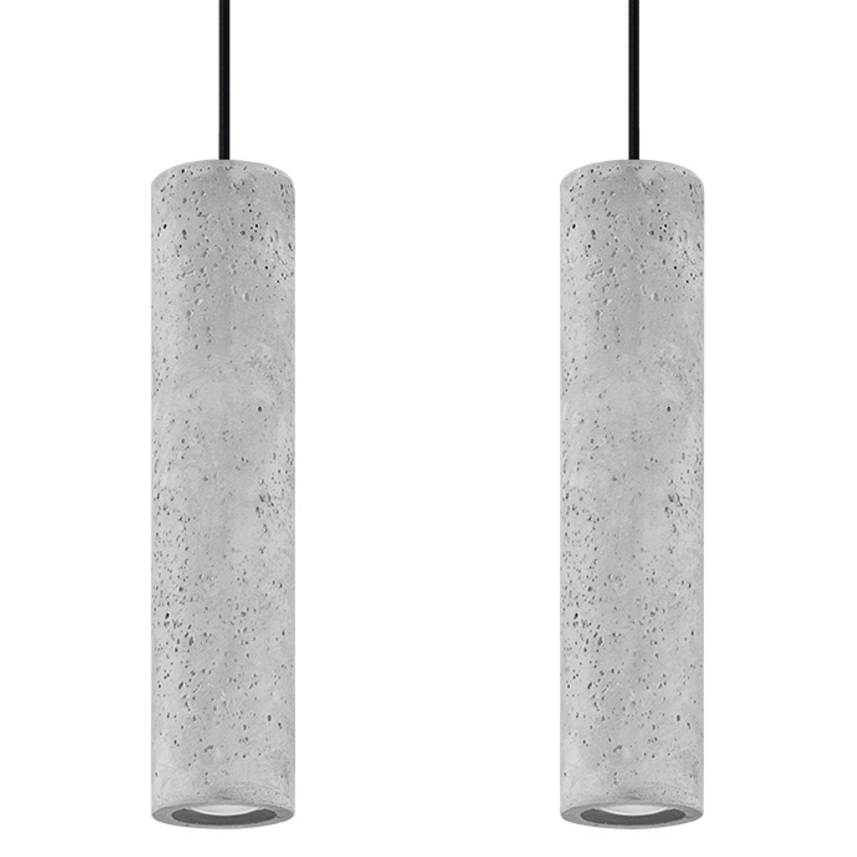 Suspension Béton Gris GU10 2 Luvo gris, EDEN