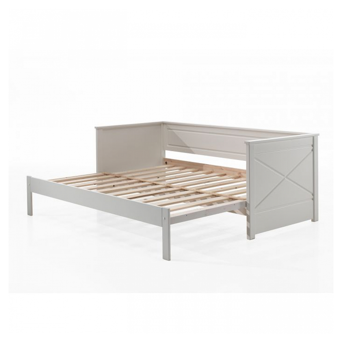 lit capitaine PINO extensible - couleur blanc couleur unique, VIPACK