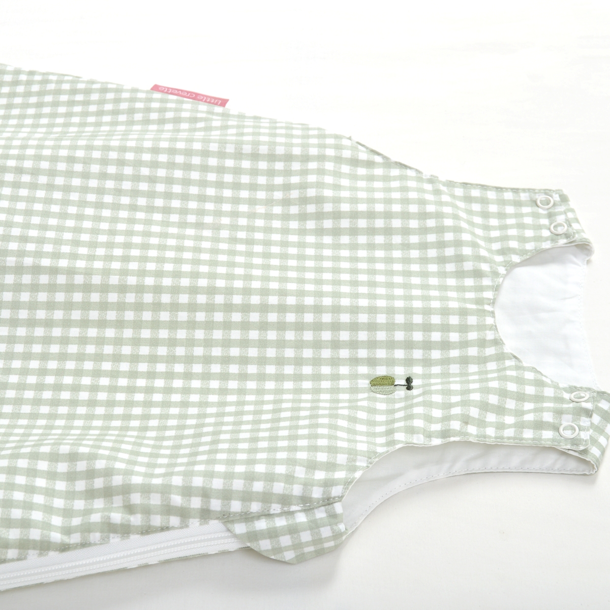Gigoteuse été coton bio OLIVE vert, LITTLE CREVETTE