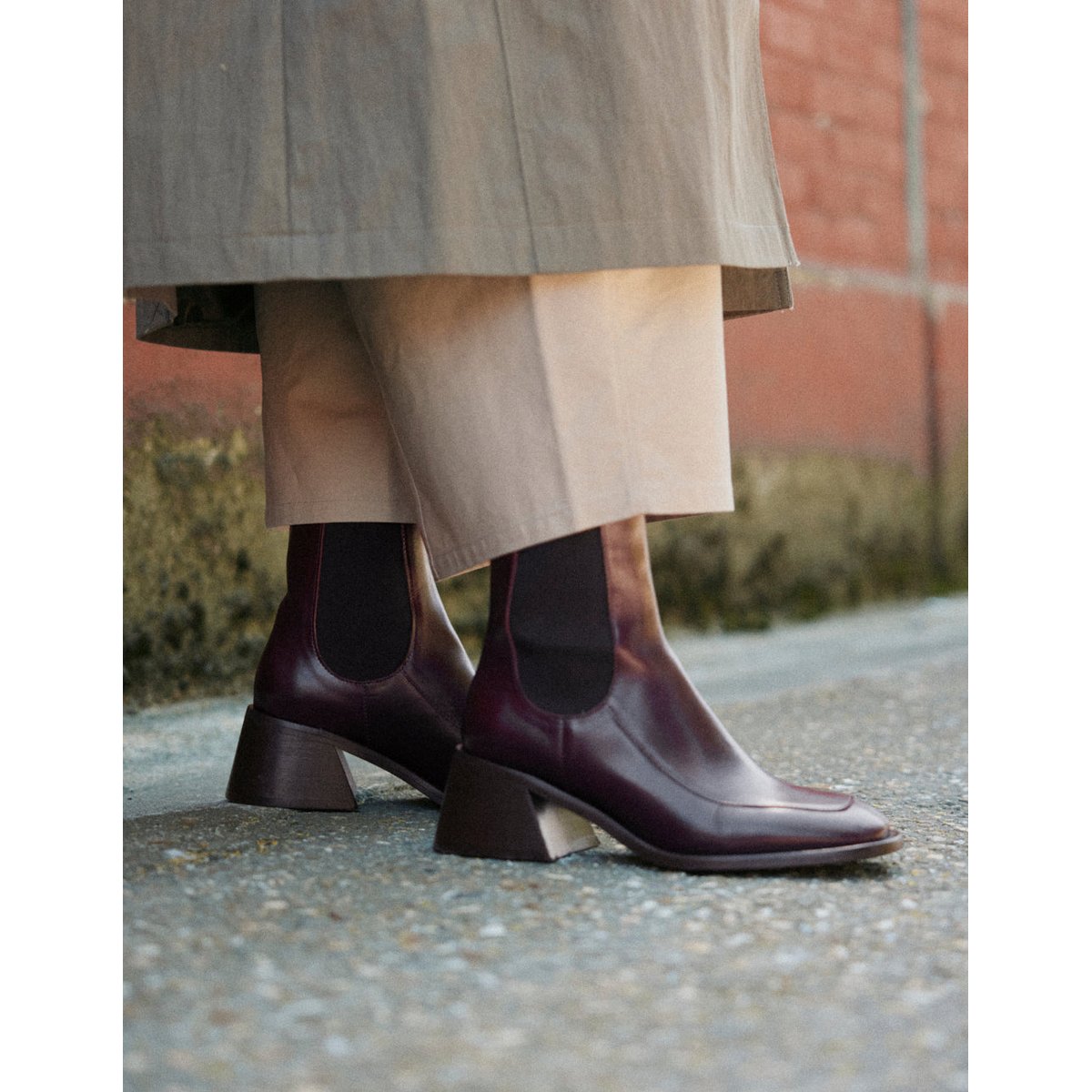 Bottines à talons TOLI cuir prune, ODAJE