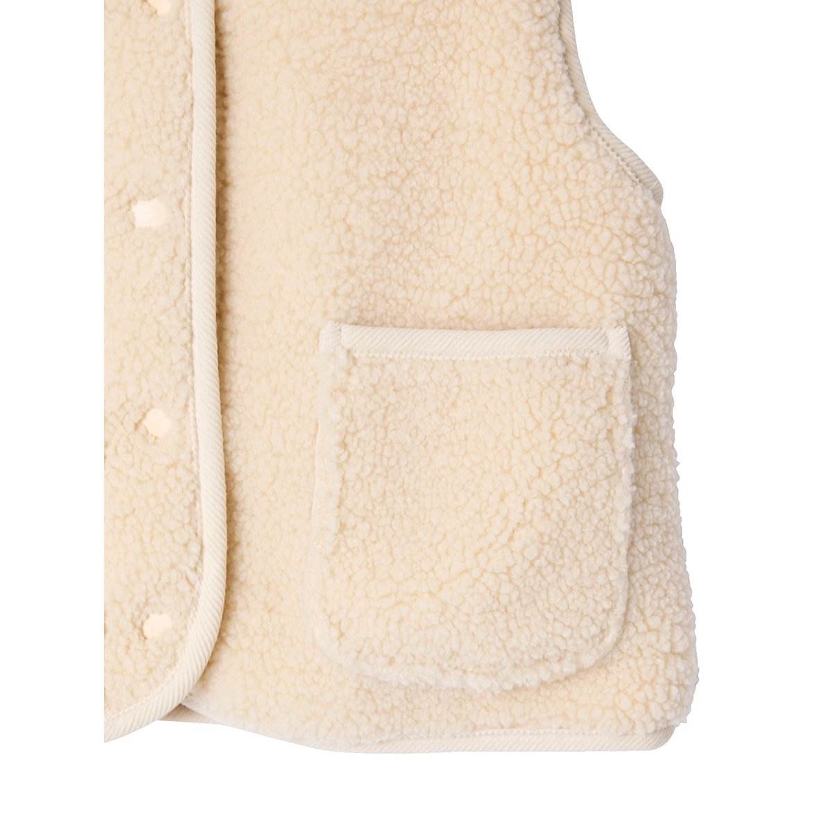 Gilet sans manches en sherpa vanille, VERTBAUDET